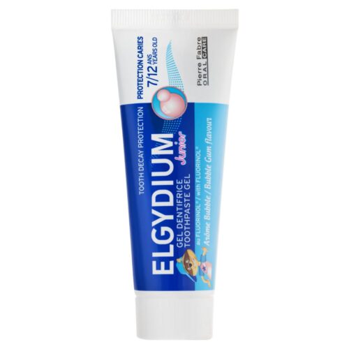 Elgydium Junior Dentifrice Bubble Enfants 7-12 ans Premières Dents Définitives - 50ml