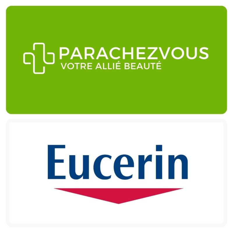Logo de la marque Eucerin Maroc et celui de la parapharmacie en ligne Parachezvous