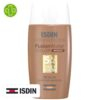 Produit de la marque Isdin Fotoprotector Fusion Water Color Bronze Solaire Toucher Sec Teinté Spf50 - 50ml sur un fond blanc avec un logo Parachezvous et celui de la marque ISDIN
