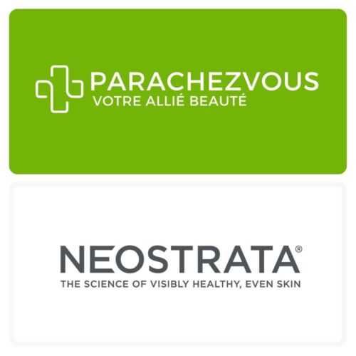Logo de la marque neostrata maroc et celui de la parapharmacie en ligne parachezvous