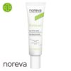 Produit de la marque Noreva Exfoliac BB-Crème Anti-Imperfections Teintée Dorée - 30ml sur un fond blanc avec un logo Parachezvous et celui de de la marque Noreva