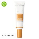 Produit de la marque Novexpert Me Crème Caramel Éclat Doré Anti-Âge Lissante - 30ml sur un fond blanc avec un logo Parachezvous et celui de de la marque Novexpert