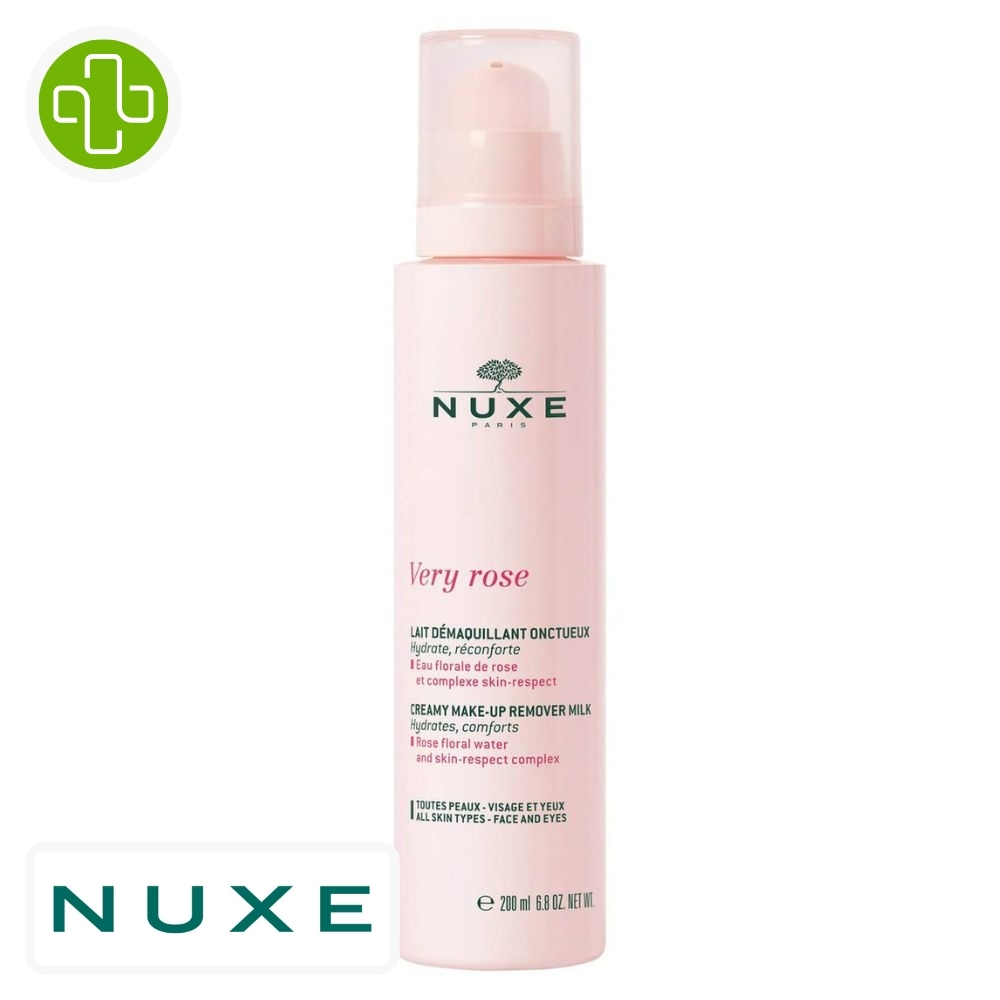 Nuxe very rose lait démaquillant onctueux hydratant - 200ml