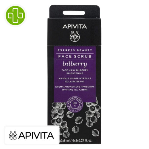 Apivita Express Beauty Masque Éclaircissant Myrtille - 6x2x8ml