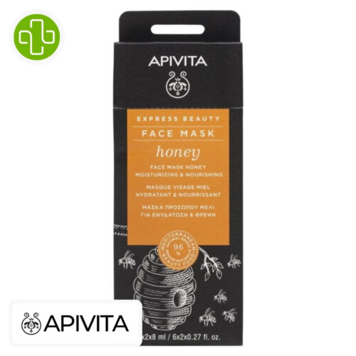 Apivita Express Beauty Masque Hydratant Nourrissant Miel - 6x2x8ml