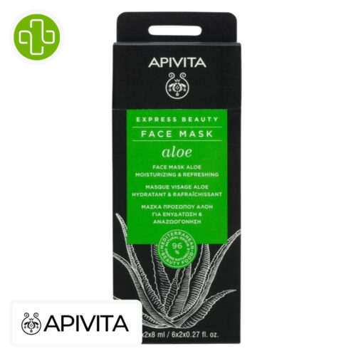 Apivita Express Beauty Masque Hydratant Rafraîchissant Aloe - 6x2x8ml