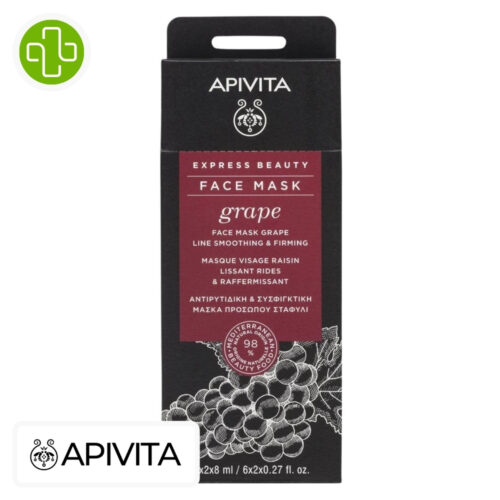 Apivita Express Beauty Masque Lissant & Raffermissant Raisin - 6x2x8ml