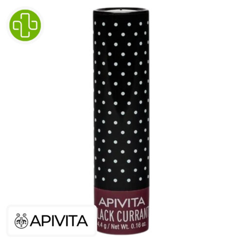 Apivita Lip Care Stick Protecteur Hydratant Lèvres Cassis - 4.4g