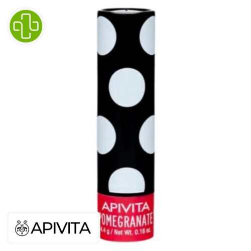 Apivita Lip Care Stick Protecteur Hydratant Lèvres Grenade - 4.4g