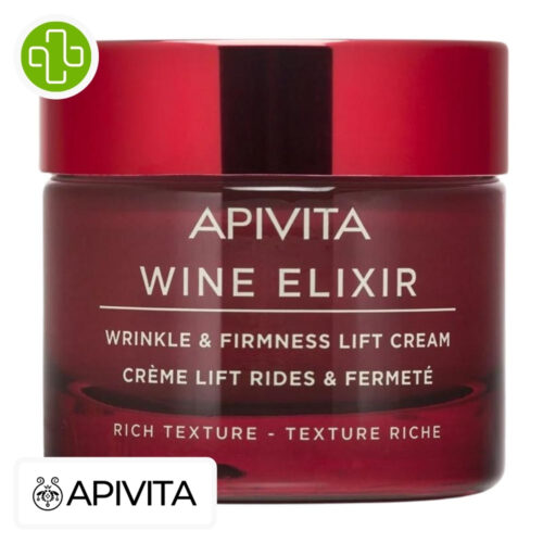 Apivita Wine Elixir Crème Riche Anti-Rides Raffermissante Liftante - 50ml