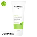 Produit de la marque Dermina Normalina Gel-Moussant Purifiant Nettoyant - 200ml sur un fond blanc avec un logo Parachezvous et celui de de la marque Dermina