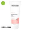 Produit de la marque Dermina Sensélina Gel Moussant Apaisant Nettoyant - 200ml sur un fond blanc avec un logo Parachezvous et celui de de la marque Dermina