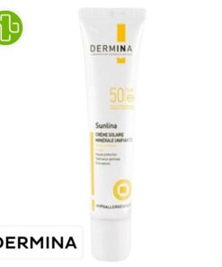 Dermina Sunlina Creme Solaire Minerale Unifiante Teintee Spf50 40ml
