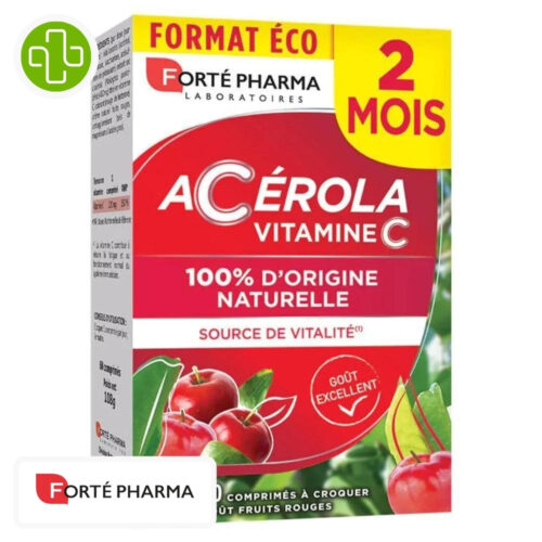 Forté Pharma Acérola Vitamine C Source de Vitalité - 60 comprimés