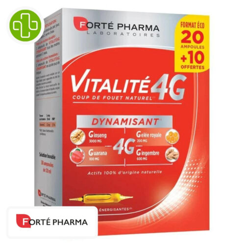 Forté Pharma Vitalité 4G Dynamisant - 30 ampoules