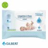 Produit de la marque Gilbert Lingettes à l'Eau Biodégradables - 70 lingettes sur un fond blanc avec un logo Parachezvous celui de de la marque Gilbert