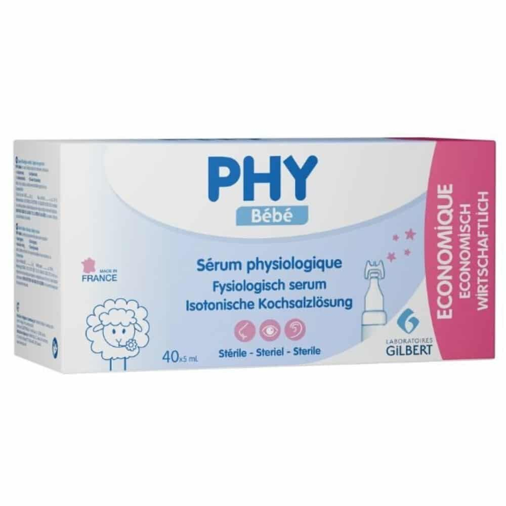 Gilbert Phy Bebe Serum Physiologique Solution Nasale Ophtalmique 40x5ml
