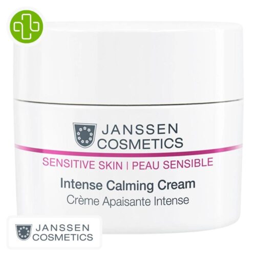 Produit de la marque Janssen Cosmetics Crème Apaisante Intense - 50ml sur un fond blanc avec un logo Parachezvous celui de de la marque Janssen Cosmetics