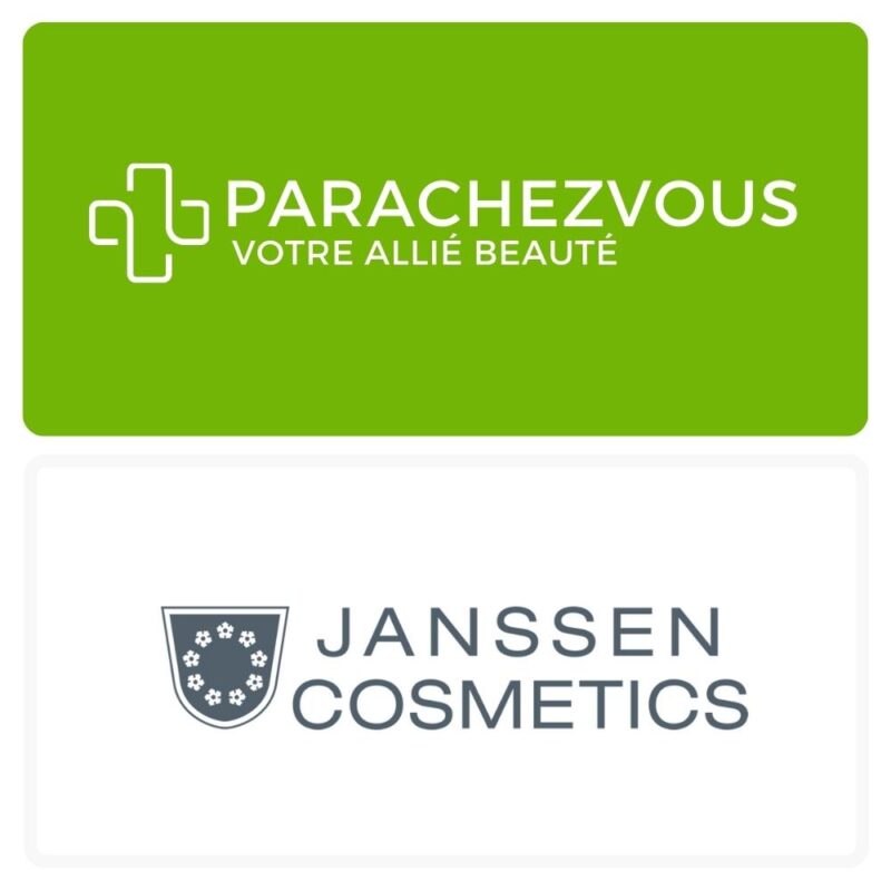 Logo de la marque janssen cosmetics maroc et celui de la parapharmacie en ligne parachezvous