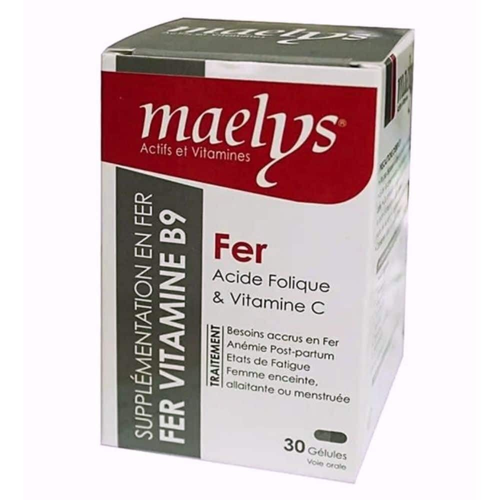 Maelys Fer Acide Folique Et Vitamine C 30 Gelules