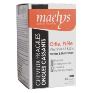 Maelys Ortie & Prêle Vitamines B, E & Zinc - 60 gélules