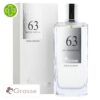Produit de la marque Grasse Eau de Parfum N°63 (Hugo Boss - Infinite) Hommes - 100ml sur un fond blanc avec un logo Parachezvous et celui de de la marque Grasse