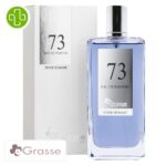 Produit de la marque Grasse Eau de Parfum N°73 (Paco Rabanne - Invictus) Hommes - 100ml sur un fond blanc avec un logo Parachezvous et celui de de la marque Grasse