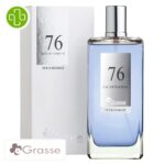 Produit de la marque Grasse Eau de Parfum N°76 (Yves Saint Laurent – Y) Hommes – 100ml sur un fond blanc avec un logo Parachezvous et celui de de la marque Grasse