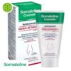 Produit de la marque Somatoline Cosmetic Amincissant Ventre & Hanches Express - 150ml sur un fond blanc avec un logo Parachezvous et celui de de la marque Somatoline Cosmetic
