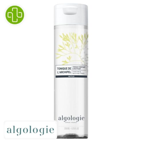 Produit de la marque Algologie Archipel Tonique Purifiant & Matifiant - 200ml sur un fond blanc avec un logo Parachezvous et celui de de la marque Algologie