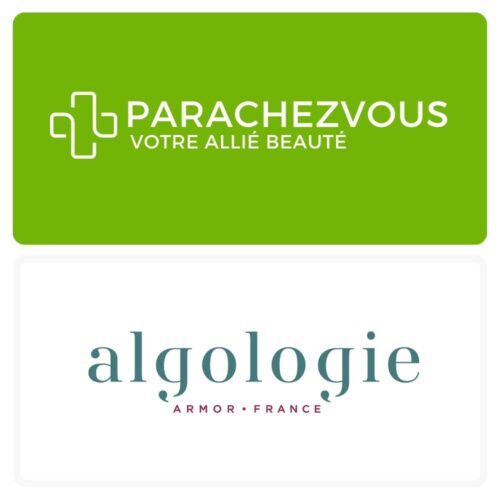 Logo de la marque algologie maroc et celui de la parapharmacie en ligne parachezvous