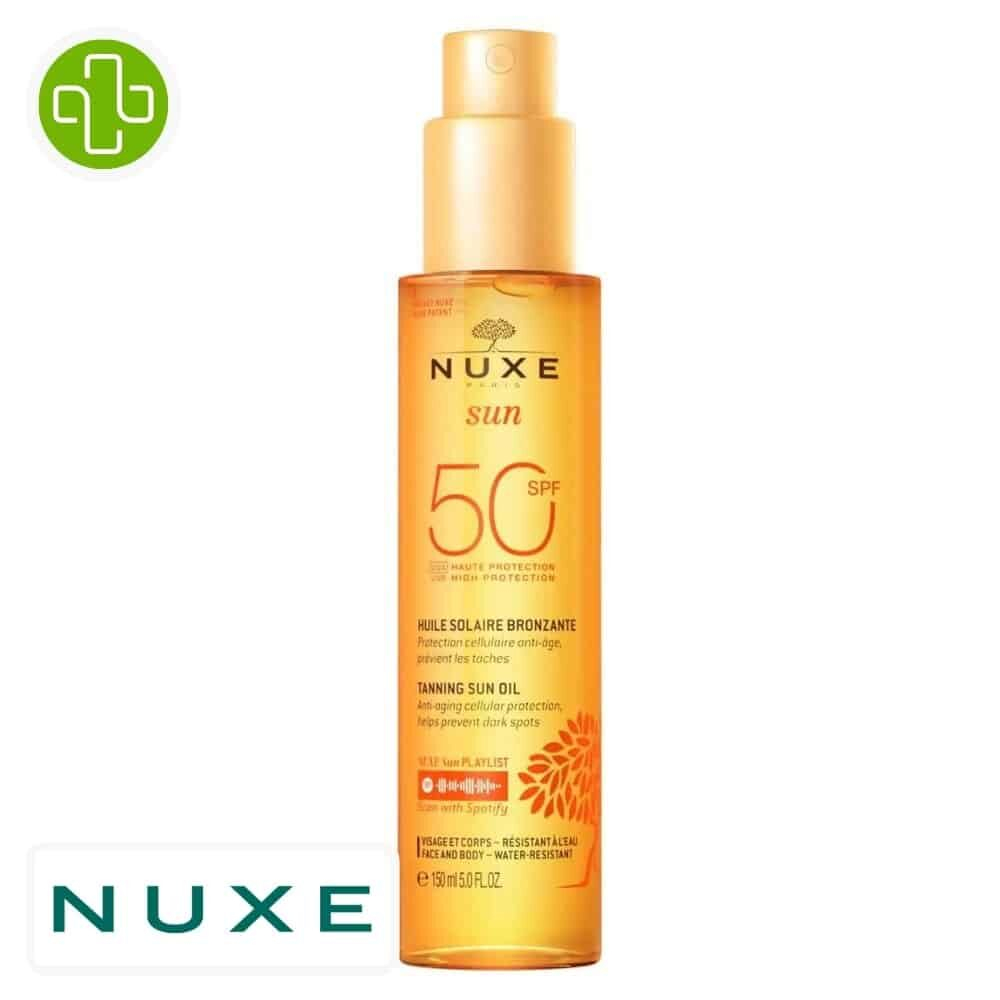 Nuxe Sun Huile Solaire Bronzante Spf50 150ml