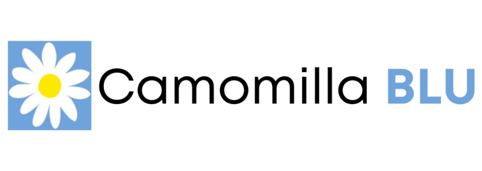 Logo de camomilla blu maroc en para en ligne