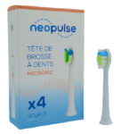 NeoPulse Neosonic Têtes de Brosse à Dent Souple Blanc - 4u