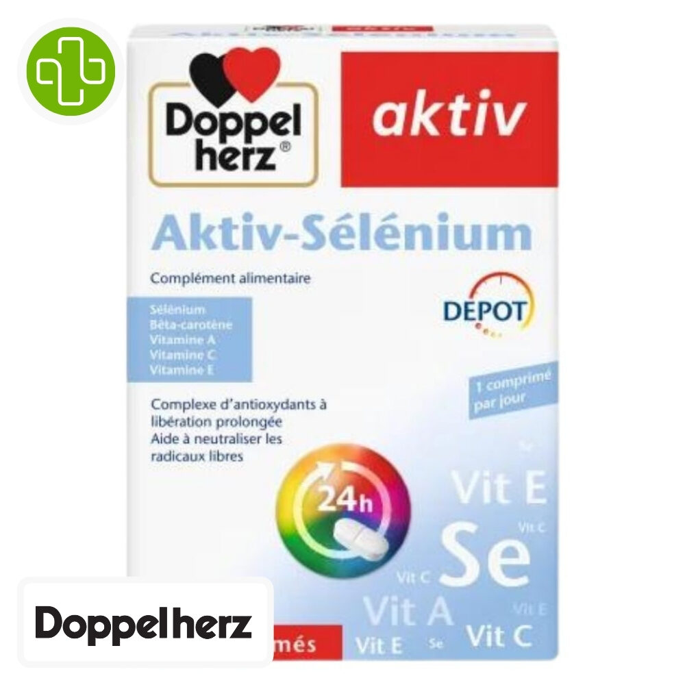 Doppel Herz Aktiv Selenium Depot Complese D Antioxydant 30 Comprimes