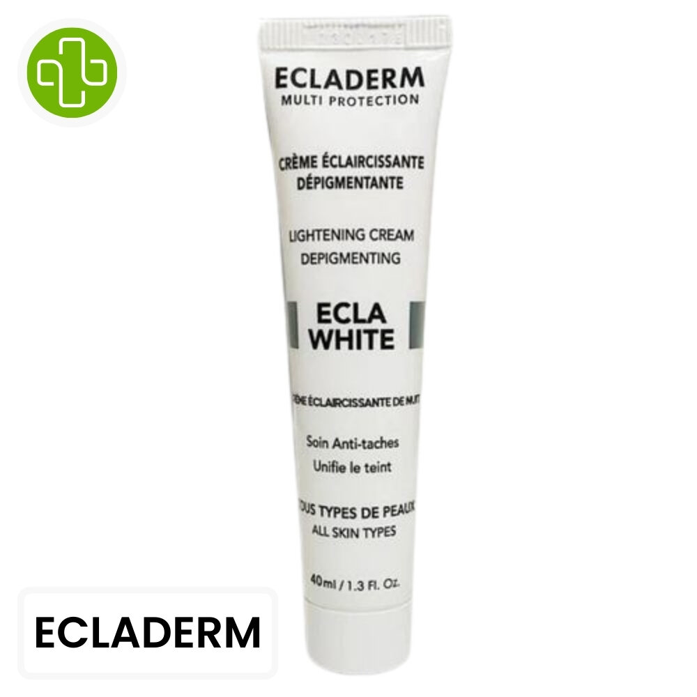 Ecladerm Eclawhite Creme Eclaircissante Depigmentante Soin Anti Taches Unifiant 40ml