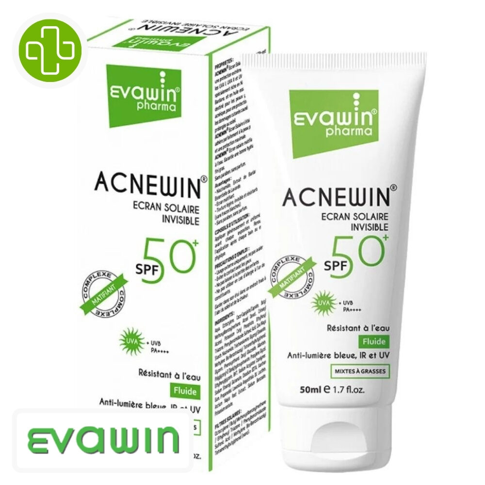 Evawin Pharma Acnewin Ecran Solaire Invisible Spf50 50ml