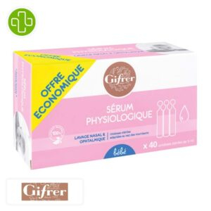 Gifrer Bebe Serum Physiologique Lavage Nasal Et Ophtalmique 40x5ml