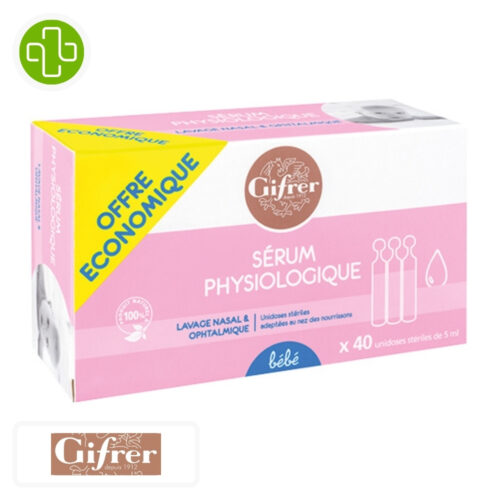 Gifrer Bébé Sérum Physiologique Lavage Nasal et Ophtalmique - 40x5ml