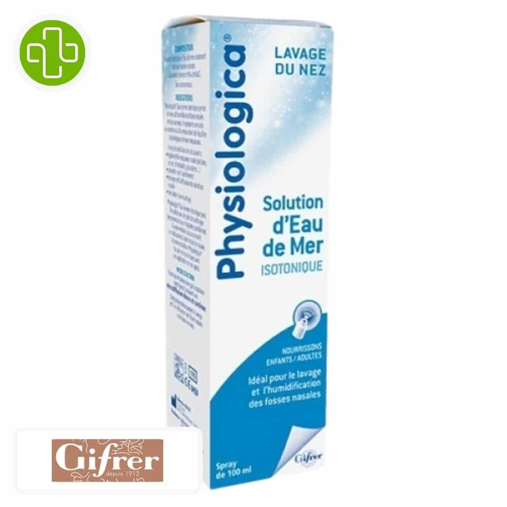 Gifrer Physiologica Lavage Du Nez Solution D Eau De Mer Spray Isotonique 100ml