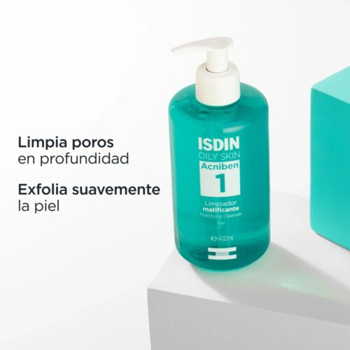 Isdin Acniben 1 Gel Nettoyant Matifiant 400ml 6
