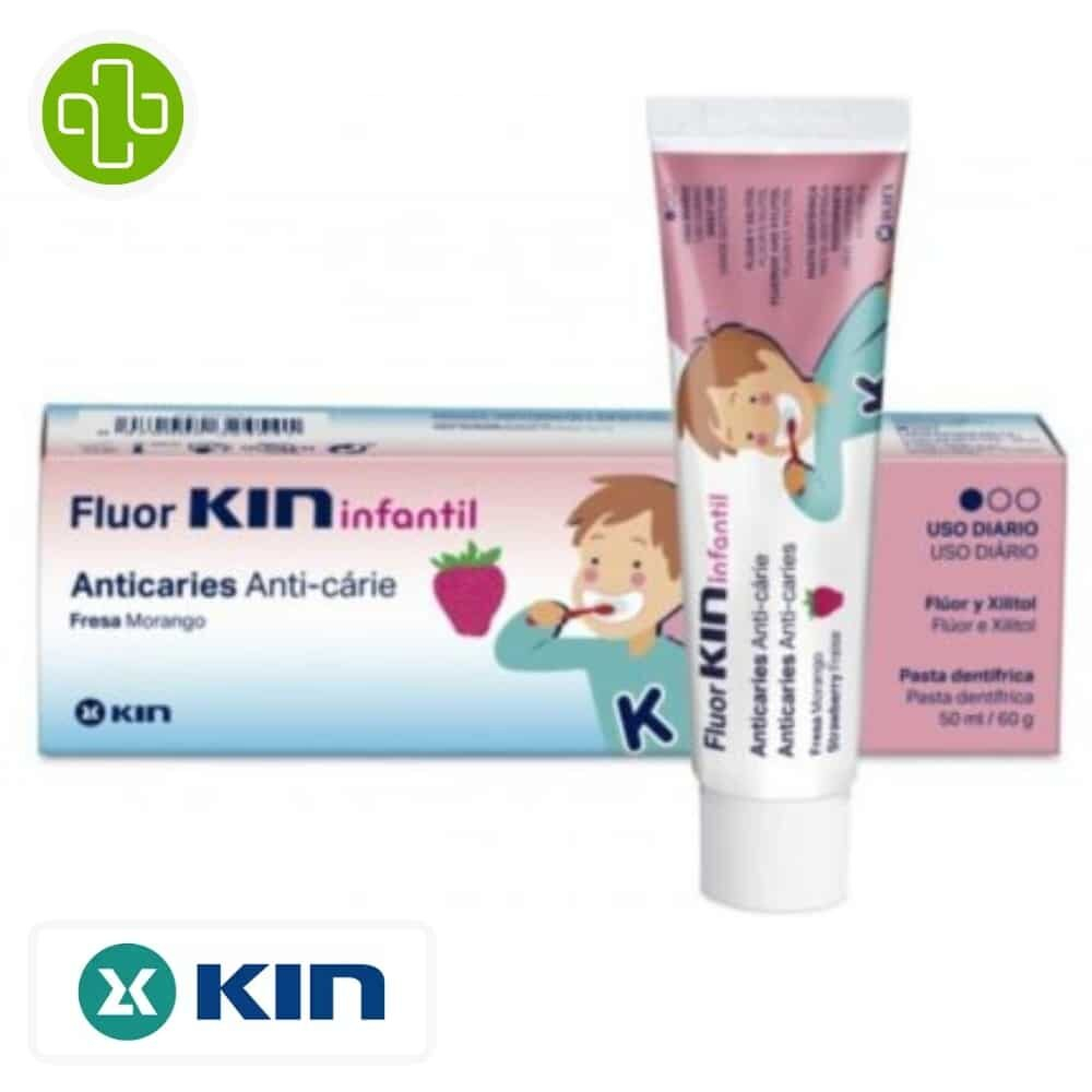 Kin Fluor Infantil Dentifrice Anti Caries Gout Fraise 50ml