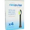 NeoPulse Neosonic Têtes de Brosse à Dent Souple Noir - 4u