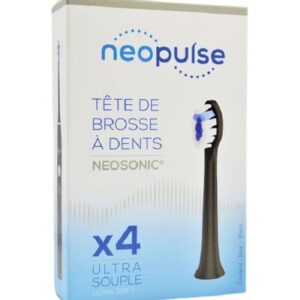Neopulse Neosonic Tetes De Brosse A Dent Ultra Souple Noir 4u