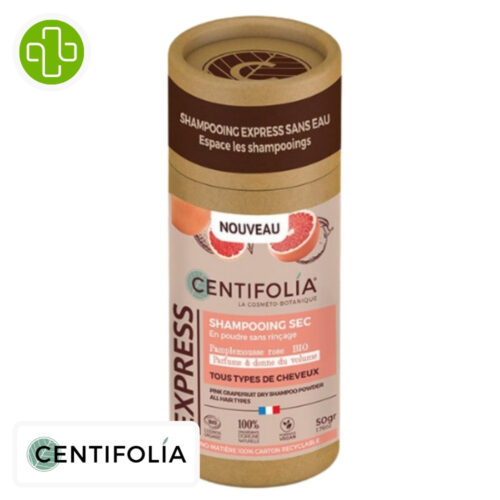 Centifolia Express Shampoing Sec Pamplemousse Rose en Poudre sans Rinçage Bio - 50g