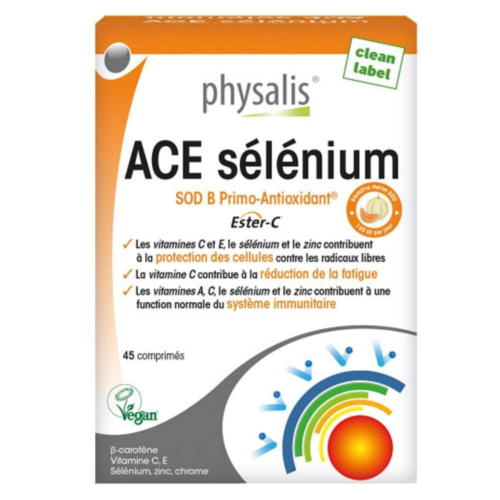 Physalis Ace Selenium Sod B Primo Antioxydant 45 Comprimes