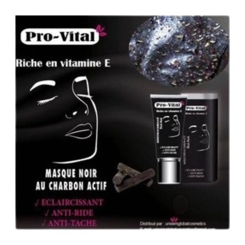 ProVital Masque Noir Eclaircissant au Charbon Actif - 100ml