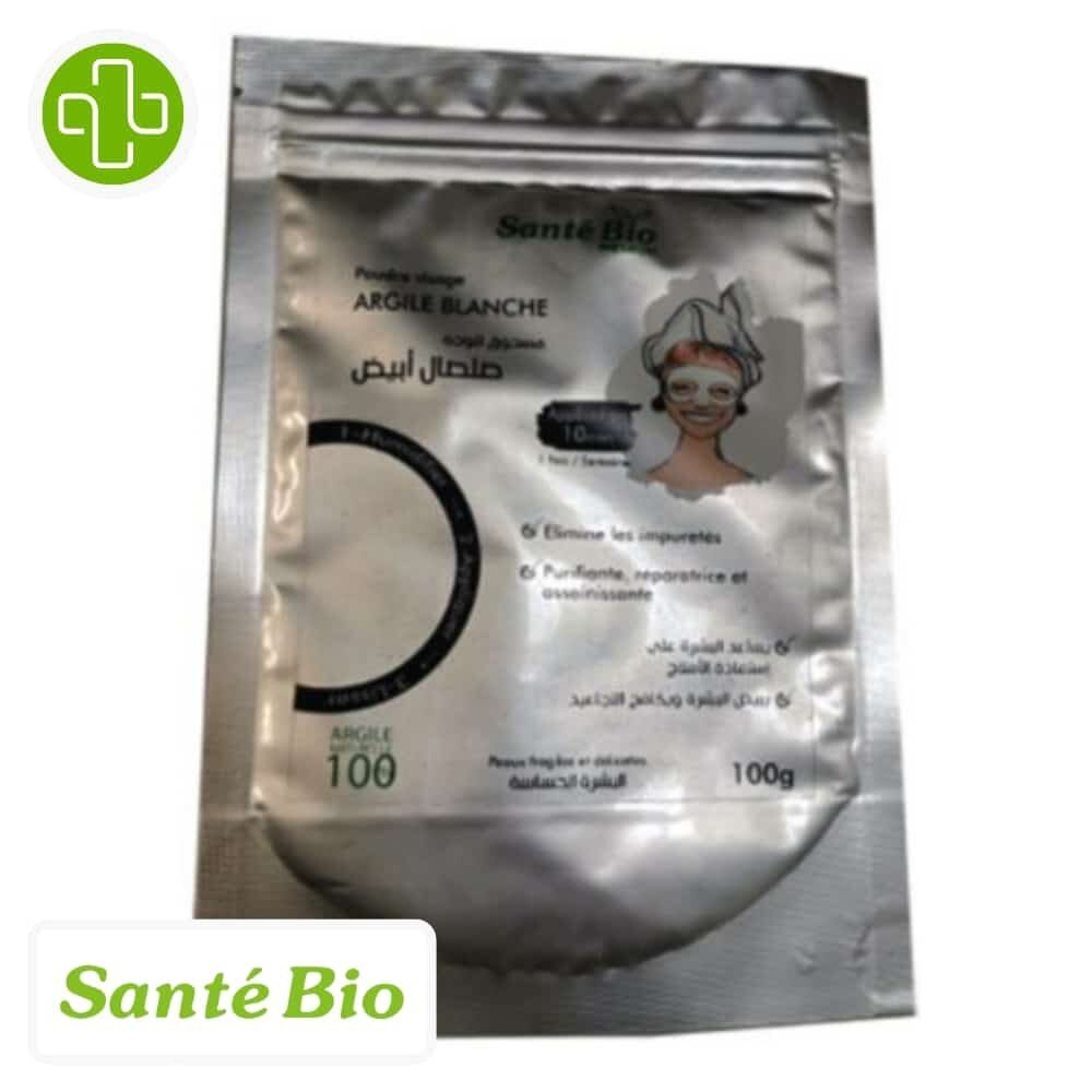 Sante Bio Premium Poudre Visage Argile Blanche Purifiante 100g