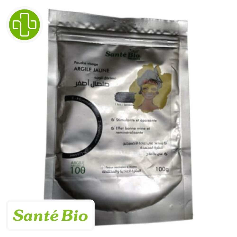 Sante Bio Premium Poudre Visage Argile Jaune Stimulante 100g
