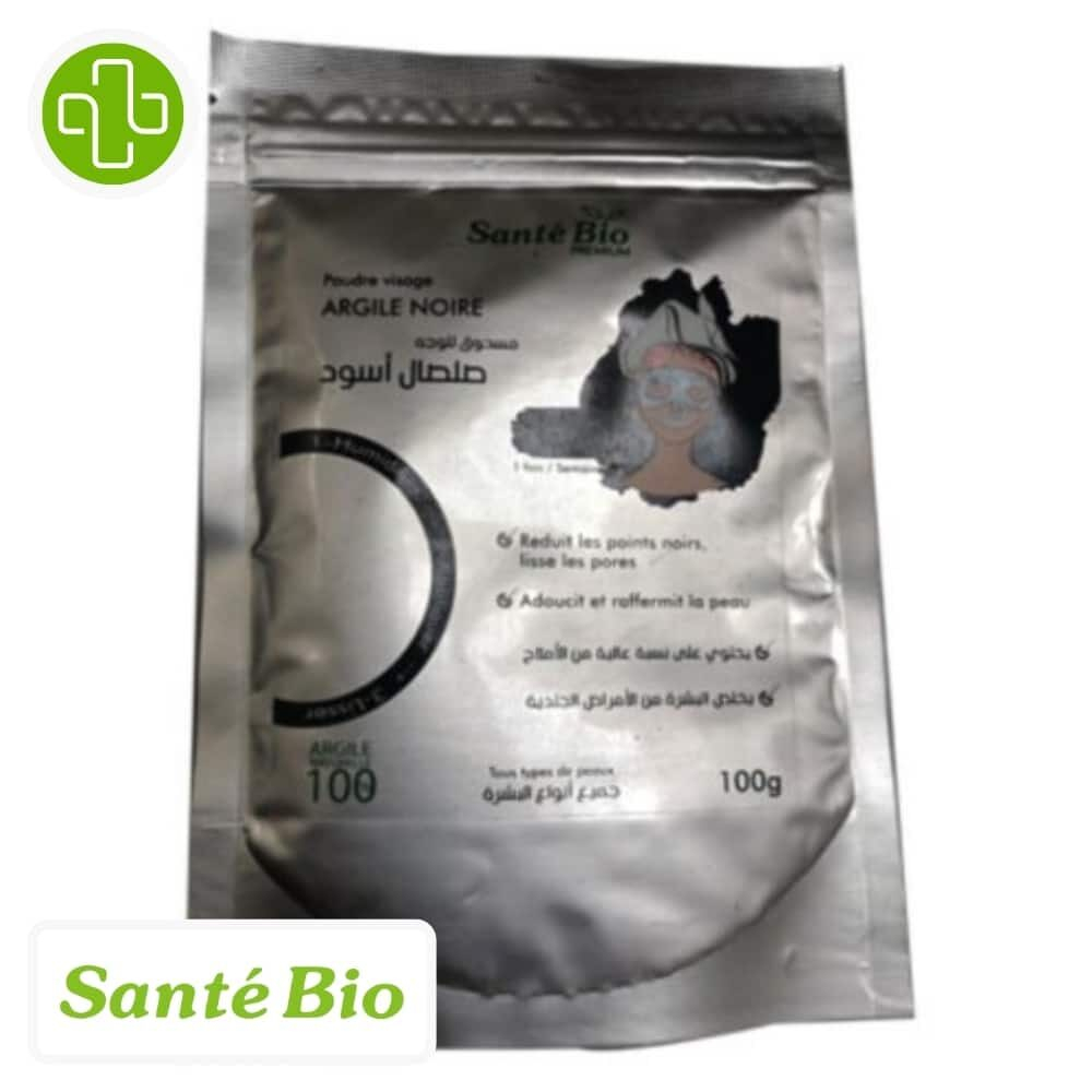 Sante Bio Premium Poudre Visage Argile Noire Points Noirs 100g